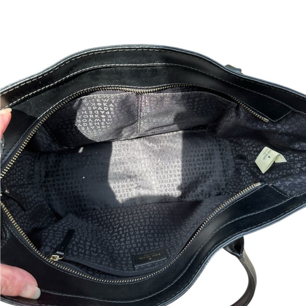 Kate Spade New York Black and White Checkered Tote - Picture 12 of 14
